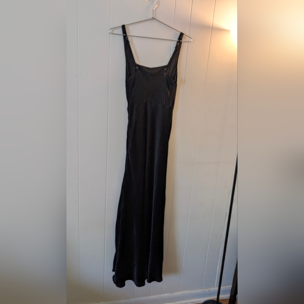 Hello MollyThe Evelina Satin Maxi Dress Black Small - Picture 6 of 8